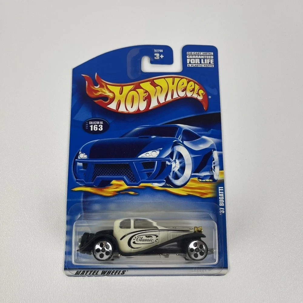 Hot Wheels 1937 Bugatti 2001 Edition Pearl White New Diecast 163 Double Tampo